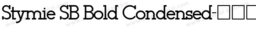 Stymie SB Bold Condensed字体转换